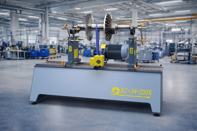 Above-resonance balancing machine BS-34-200S
