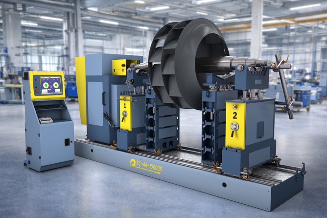 Above-resonance balancing machine BS-44-10000S