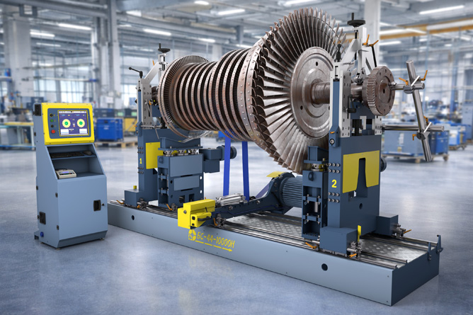 Turbine balancing machine BS-44-10000H Turbine balancing machine BS-44-10000H